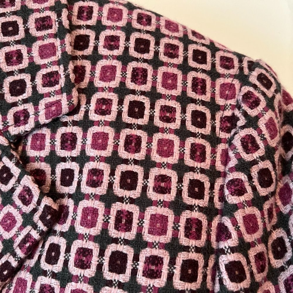 Worthington Raspberry Patterned Two Button Blazer… - image 2